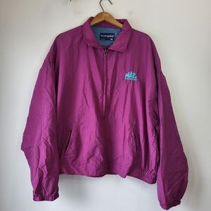 Vintage swingster Mac tools mauve zip up windbreaker jacket Size XXL
